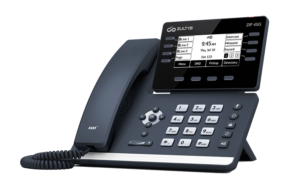 Edmonton VoIP Phones, IP Phones, Zultys ZIP 45G, VoIP Office Phones, Tel-Tech Cloud Services
